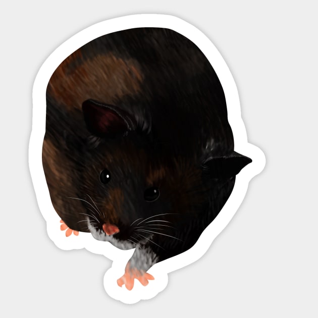 Syrian Hamster Sticker by Blacklightco